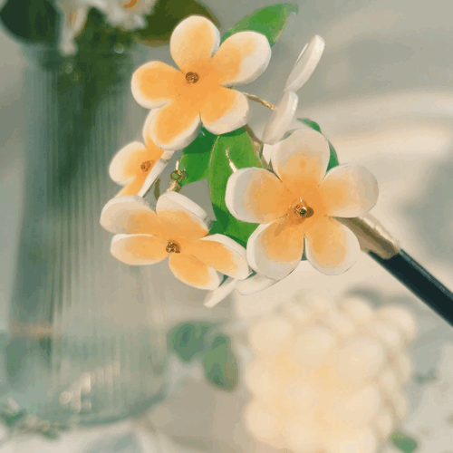 Yellow Flower Kanzashi Hair Stick – Sunny Meadow Blossoms