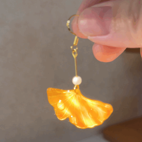 Golden Ginkgo Earrings